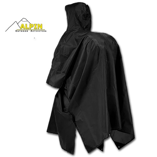 Rain Poncho Alpin  ΜΑΥΡΟ