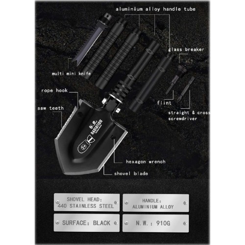 TACTICAL Φτυαρι,440C Steel,Aluminum 7075,16.8 13.5cm - 68cm TACTICAL Φτυαρι,440C Steel,Aluminum 7075,16.8 13.5cm - 68cm